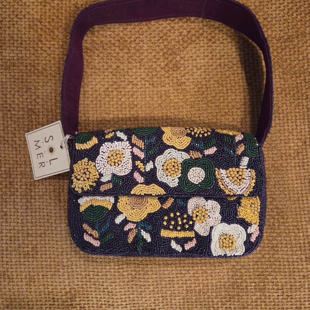 Viral Floral Beaded Women's Bag - Multicolor.NWT